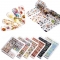 1 box 10 rolls Nail polish stickers Starry sky Smudge Holographic transfer paper Nail decals