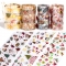 1 box 10 rolls Nail polish stickers Starry sky Smudge Holographic transfer paper Nail decals