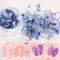 1 box Holographic Nail Polish sequin stickers irregular shell pearl glitter