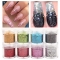 10ML Bottled 1mm Mixed 0.22mm 10 Color Laser Profiled Powder Acrylic Paint Nail Art Sequins Trim