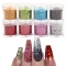 10ML Bottled 1mm Mixed 0.22mm 10 Color Laser Profiled Powder Acrylic Paint Nail Art Sequins Trim