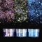 12 Color Nail Art Ultra thin Symphony Mixed Sequins Chrome plated Powder Holographic Magic Color