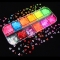 12 Grid/Set Fluorescence Butterfly Sequins Nail Art Glitter Slices Flakes 3D Mixed Color Sparkly Gel Polish