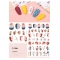 1PCS Abstract Style Nail Stickers Graffiti Color Mix and Match Nail Water Transfer