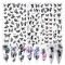 1pcs Butterfly Nail Art Adhesive Sticker 3D Black Snowflake Butterfly Dark Personality