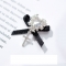 3 PCS 3D Charm Rhinestone Nail Art Jewelry Bowknot Zircon Shiny Heart Pendant Luxury Cross