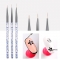 3 pieces/set nail oil painting line pen sequin pencil carved flower painted hook Painting tools UV polished flower line pen
