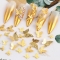 3D Butterfly Metal gold and silver frosted Butterfly Nail Sequins