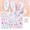 3D Nail Art Adhesive Stickers Color Love Heart Rose Flower Bowknot Valentine Day Water Transfer