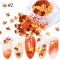 5g Holographic Maple Leaf Nail Piece Sequins Symphony Gradient Autumn Style Stickers
