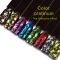 8 Colors Holographic Sticker Foil Gold Paper Shreds Glitter Gold Silver Red Polished Nail Powder