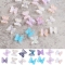 8pcs/bag Blue Pink Purple Resin Butterfly 3D Magic
