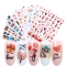 9pcs Valentine's Day Nail Art Stickers Romantic Kiss Love Heart 3D Water Transfer Stickers DIY