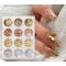 Autumn nail polish gold and silver foil paper multicolor mix and match gel polish nail polish