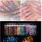Holographic Butterfly Flakes Nail Art Glitter Sparkle Laser Sequins Tips DIY