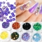 Holographic Nail Art Glitter Sequins Fluorescent Butterfly Autumn Coconut Shaped Laser Flake 
