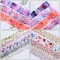 Holographic Winter Christmas Halloween Style Nail Art Transfer Foil Floral Butterfly Mix Nail Slider Decal
