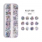 Holographic nail glitter stickers Butterfly Maple leaf mixed