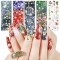 Nail Foil Christmas Halloween Style Blue Floral Snowflake Ghost Pattern Starry Smudge Water Transfer Stickers