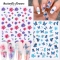 Nail Foil Water Transfer Sticker Color 3D Size Butterfly And Flower Mix Nail Adhesive