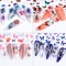 Nail Foil Water Transfer Sticker Color 3D Size Butterfly And Flower Mix Nail Adhesive