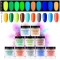 Nail Polish dipping powder Fluorescent Discoloration Two color Change During Day And Night Acrylic