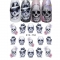 Skull Bone grimace Water Nail Stickers Halloween theme Big Eye Horror Decals
