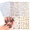 Water Nail stickers Laser gold and silver holographic butterfly stickers Spring and summer Butterfly Style